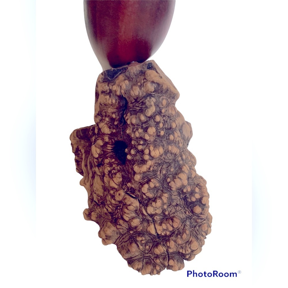 Vintage HMB Mourning Dove of Brazilian Tigerwood on Manzanita Root Burl by HMB - Picture 2 of 13